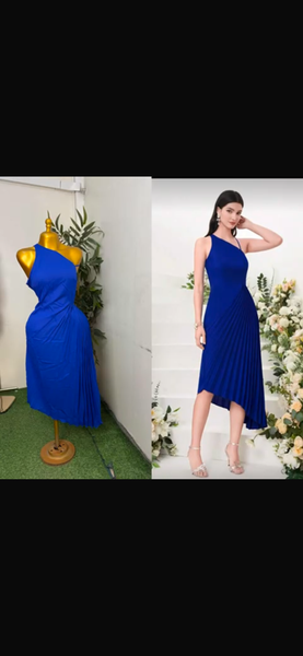 Robe longue bleu femme