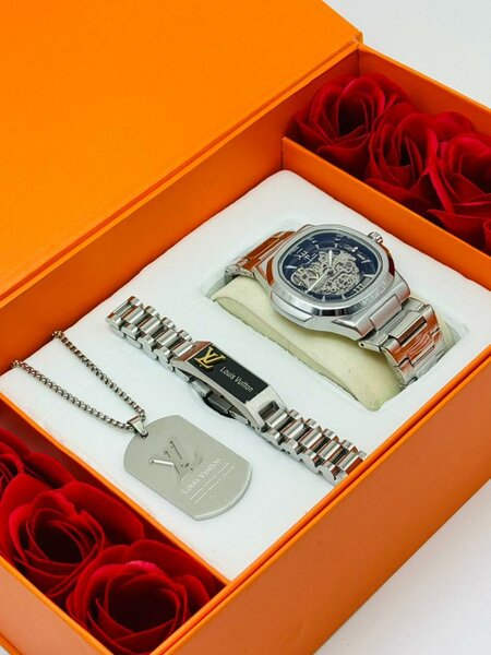 Coffret Cadeau Montre et Bijoux Homme