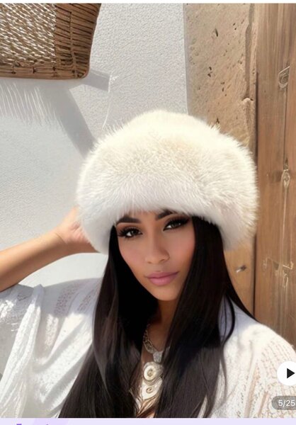 Chapeau en Fausse Fourrure Elegant