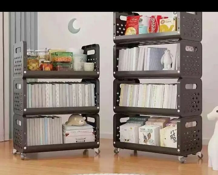 Étagère modulable à roulettes