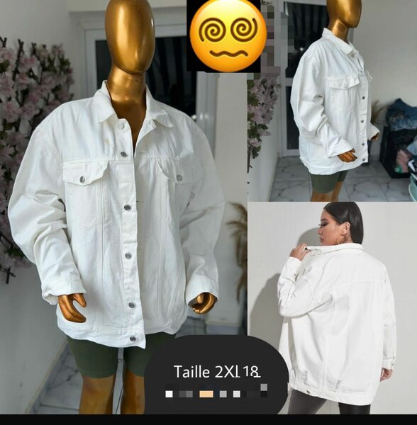 Veste en jean noir homme