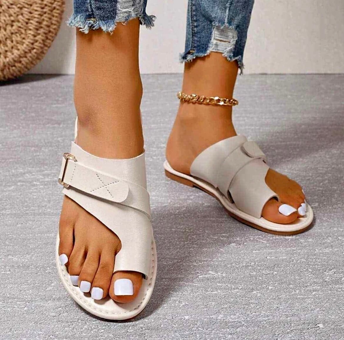 Sandales en cuir pour femme