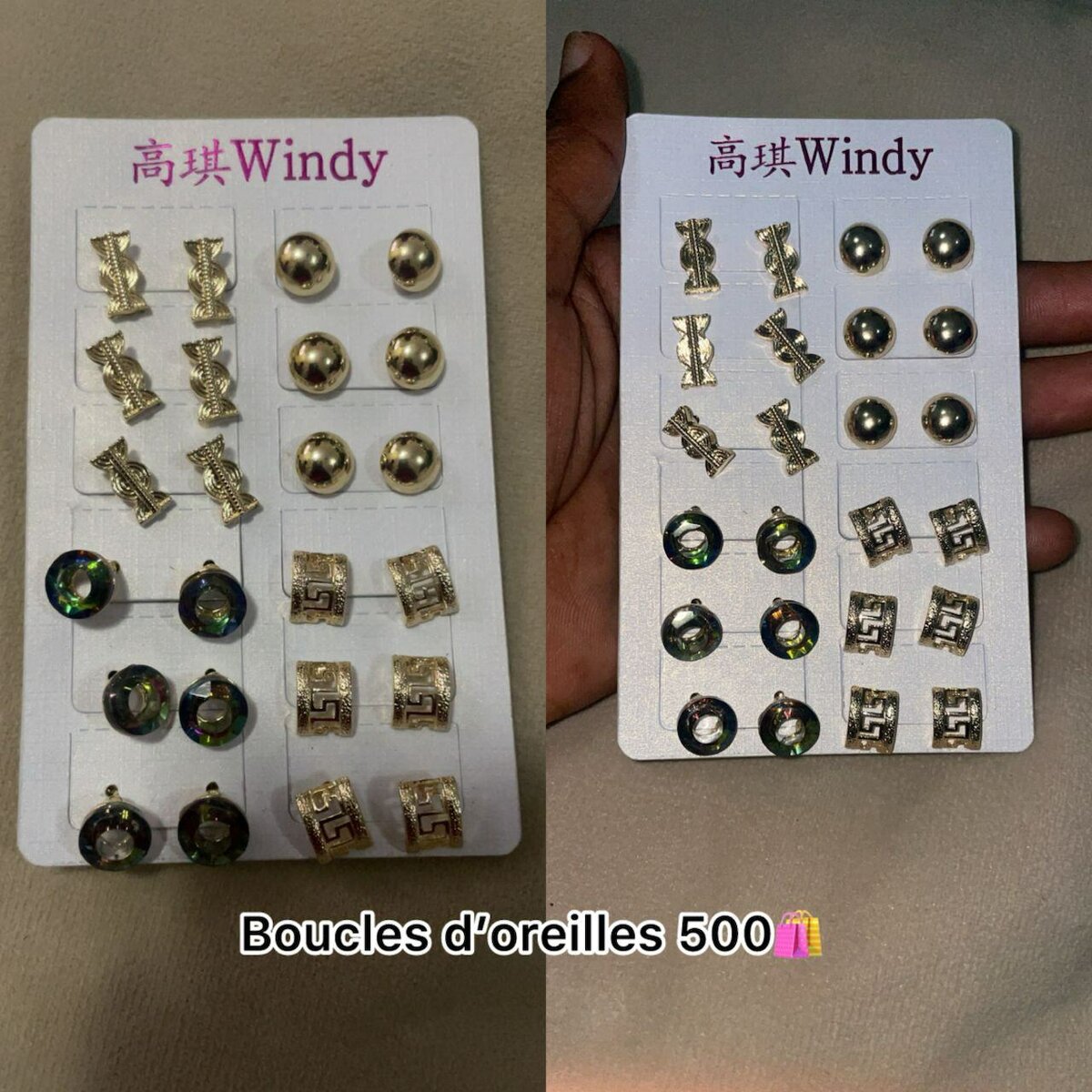 Collier en or avec perles bleues