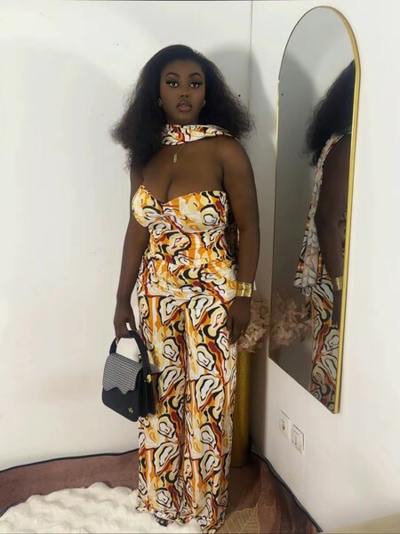 Robe longue imprimée élégante