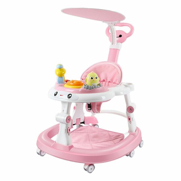Trotteur bébé rose ajustable
