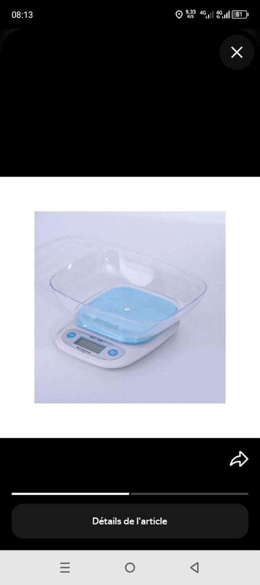 Balance de Cuisine Électronique