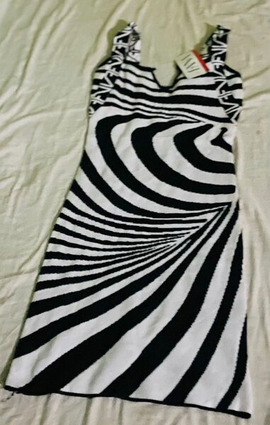 Robe élégante à motif zébré