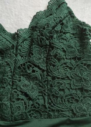 Body en dentelle vert