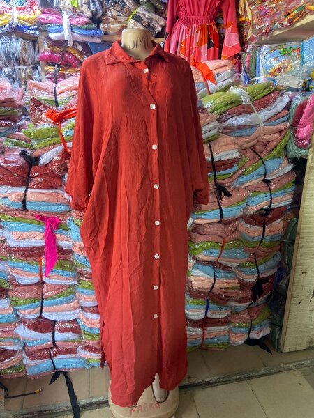 Robe Longue Décontractée Rouge