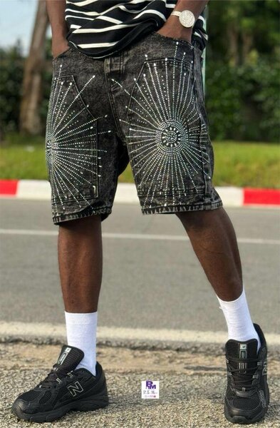 Shorts en jean design stylisé