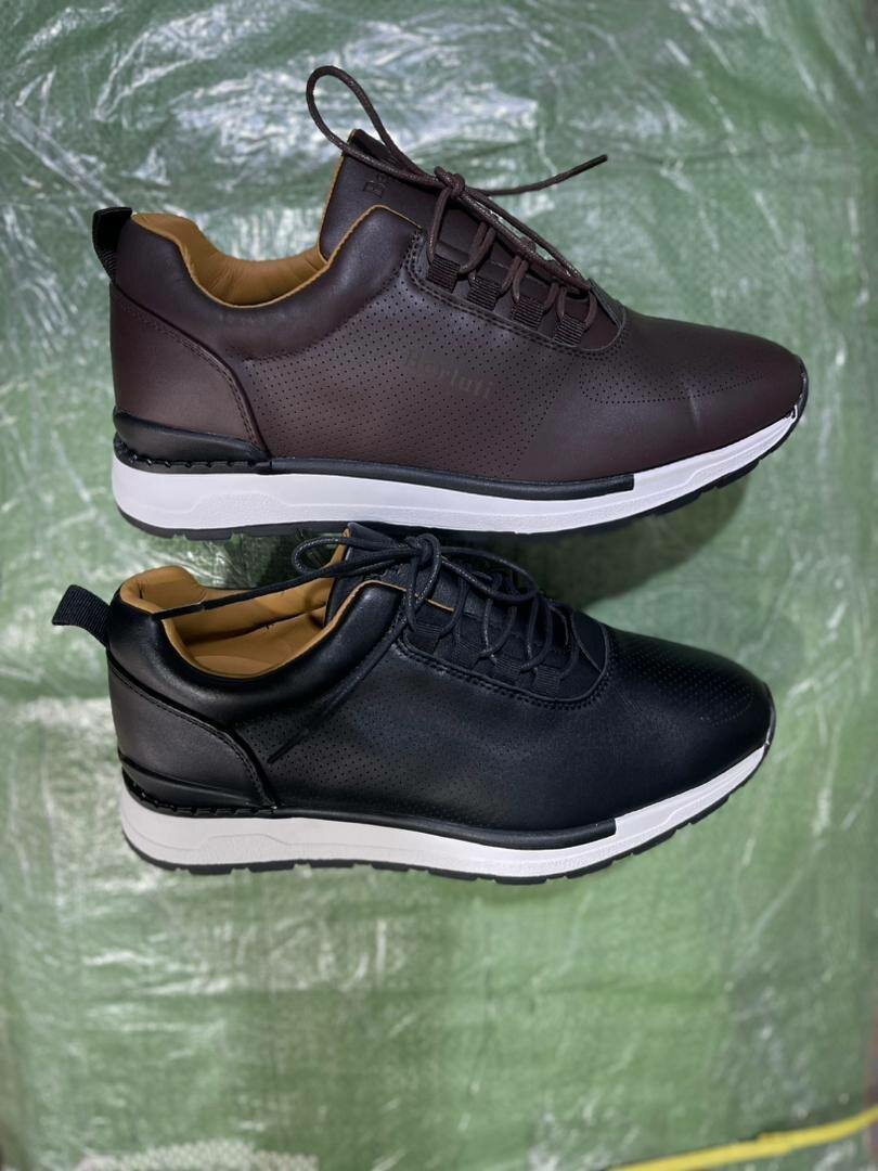 Baskets en cuir pour hommes