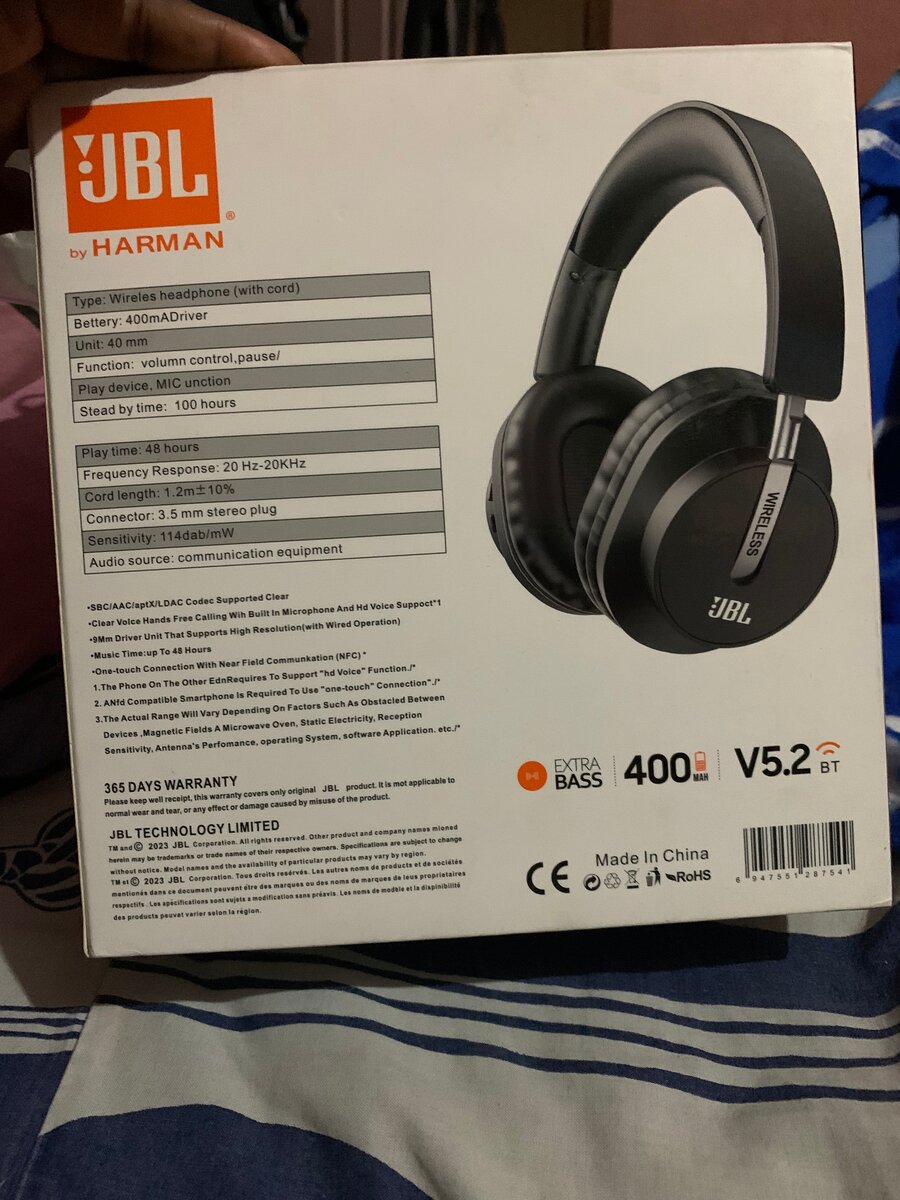 Casque Bluetooth JBL Extra Bass