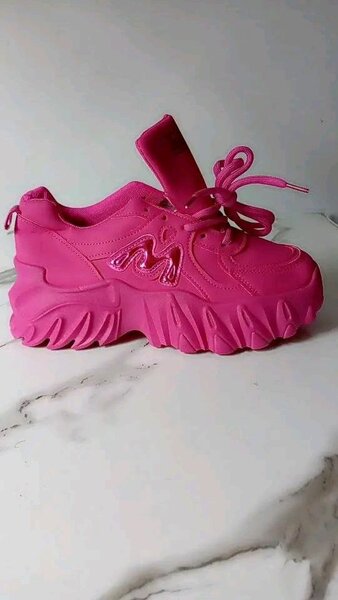 Chaussures à plateforme rose femme