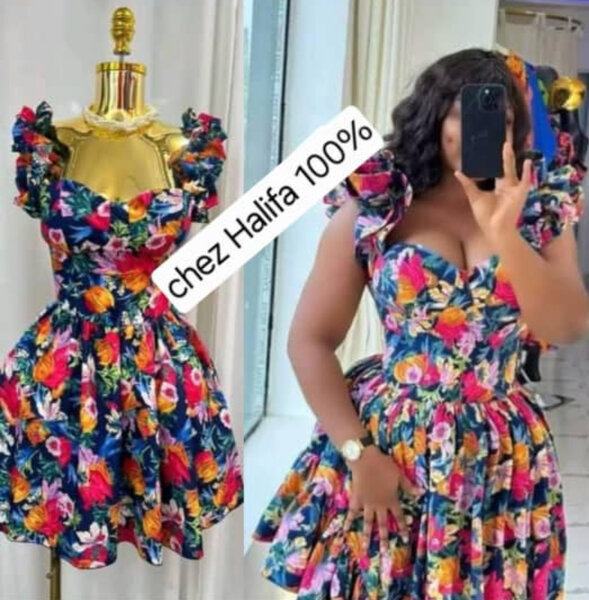 Robe courte florale estivale