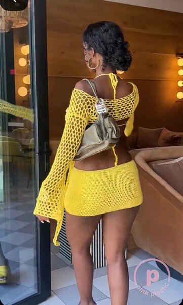 Ensemble crochet jaune été