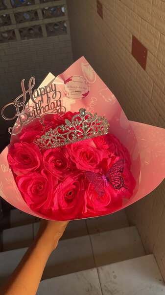 Bouquet de roses roses