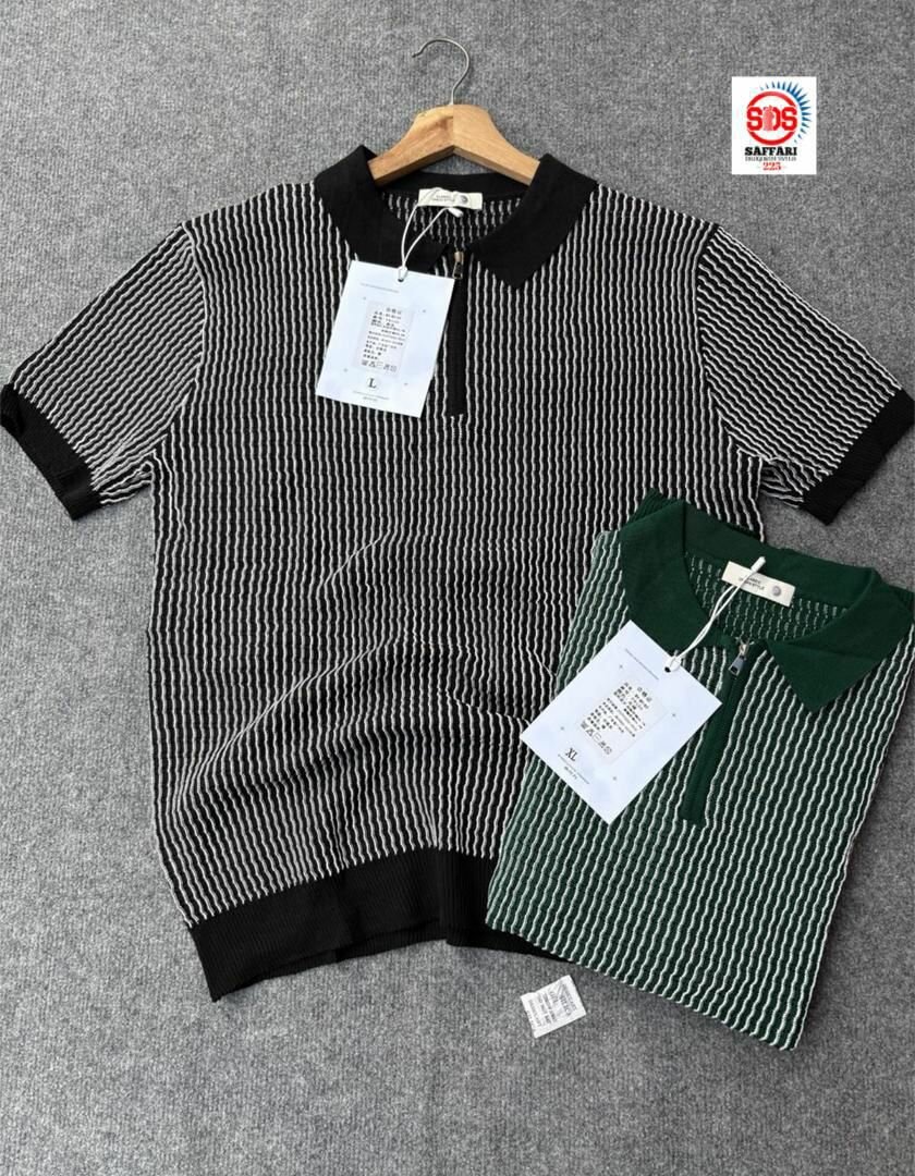 Polos rayés en tricot