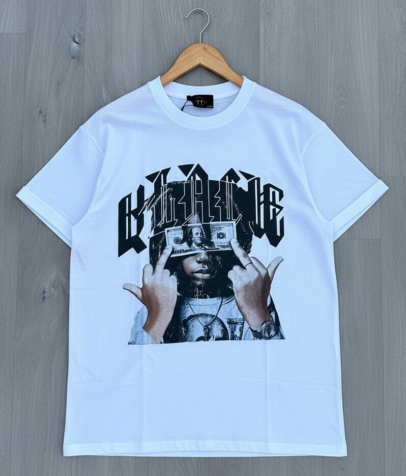 T-shirt graphique blanc stylé