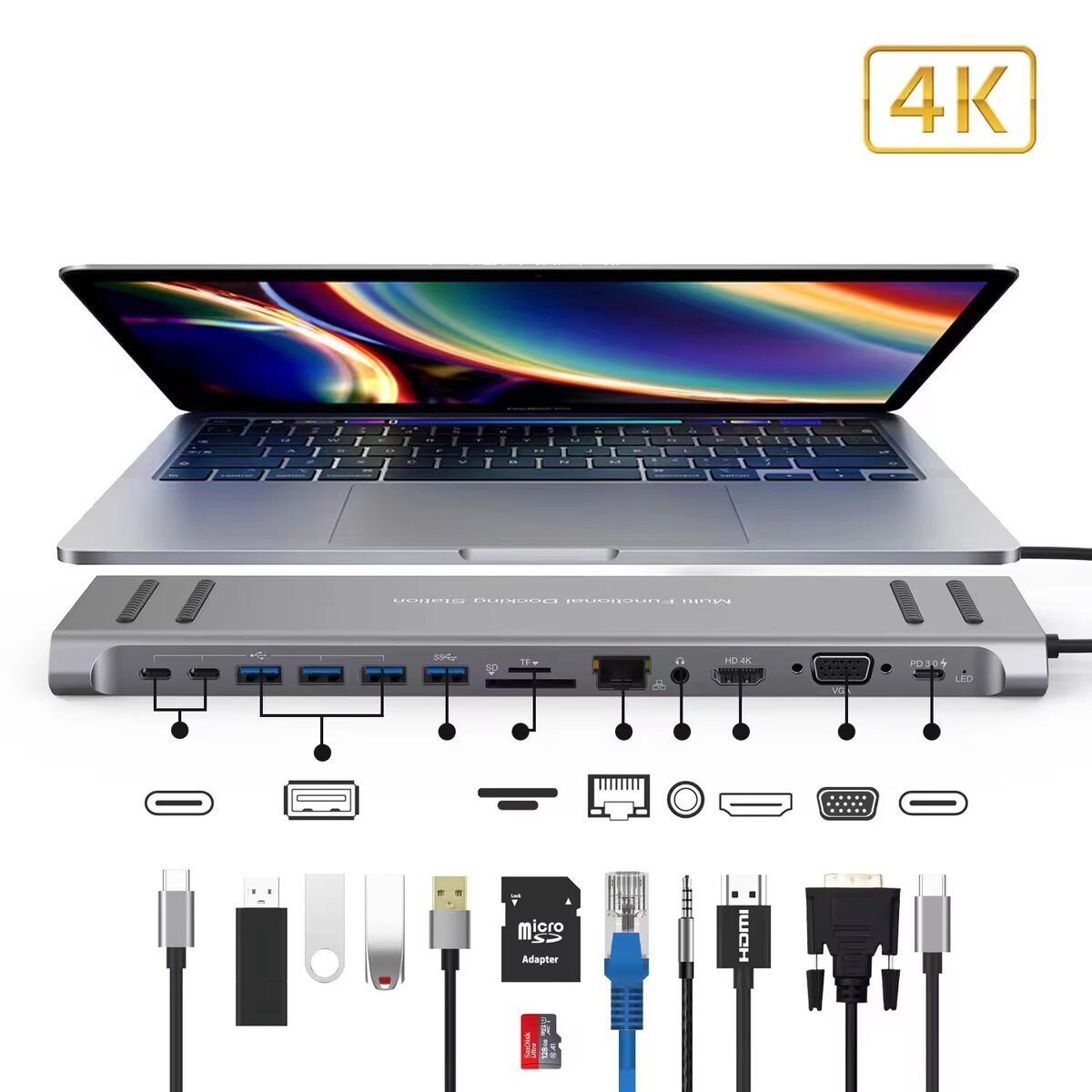 Station HUB 14-en-1 USB-C