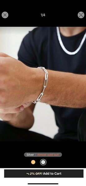 Bracelet en argent moderne