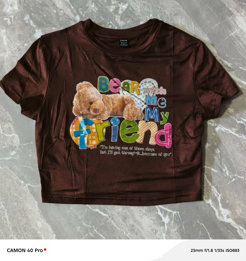 Top en coton graphique chat