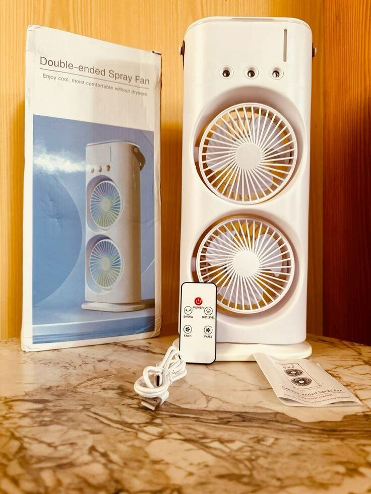 Ventilateur double avec télécommande