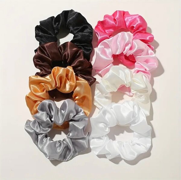 Lot d'élastiques cheveux satin