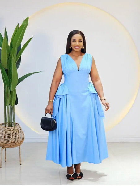 Elegant Blue Evening Dress