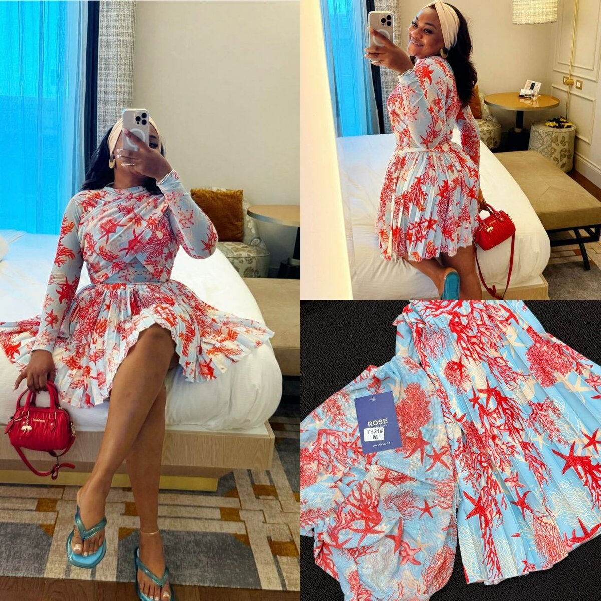 Robe Évasée Imprimée Star