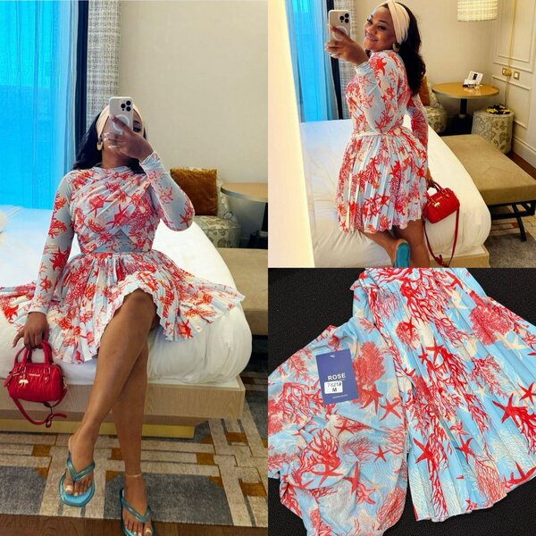 Robe Évasée Imprimée Star