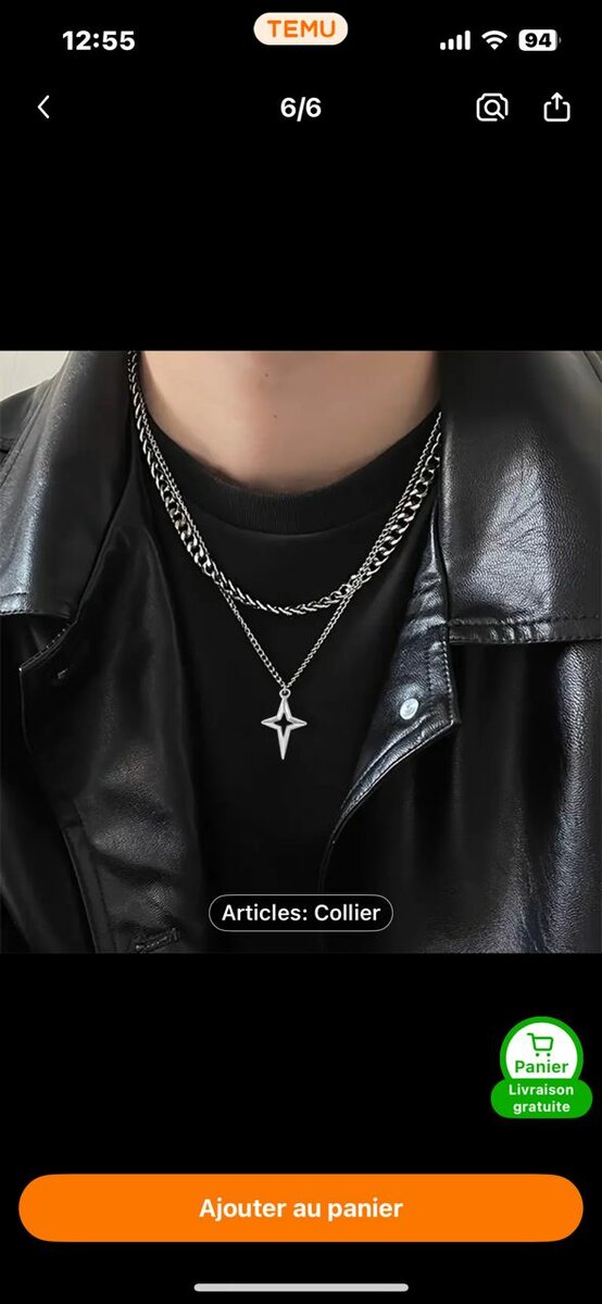 Collier pendentif moderne