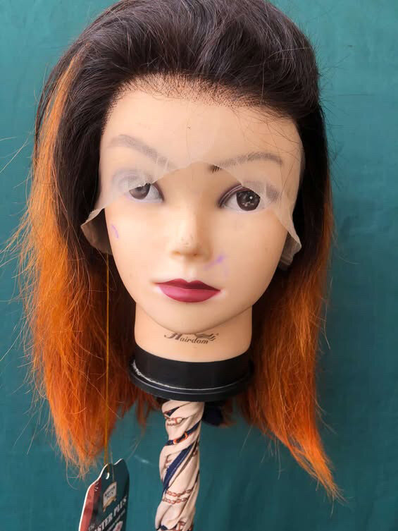 Perruque en dentelle ombrée