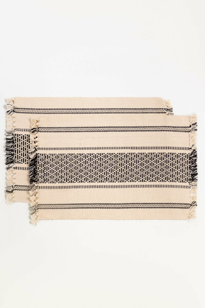 Dobby Fabric place mat pair