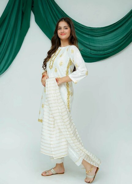 Senorita Girls RTW Printed Cotton 3 Piece Suit GBD-03515 - Casual Collection
