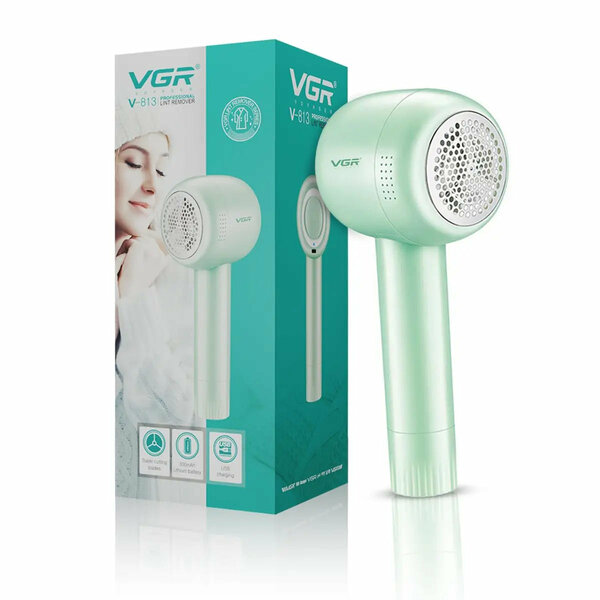 VGR - V-813 Professional Lint Remover for Clothes, Rechargeable Fabric Shaver with Stainless Steel Blades