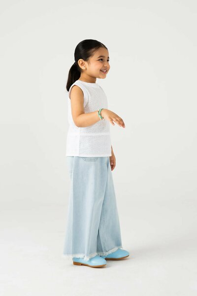 Elegant White Chikankari Top