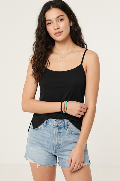 BLS - Colleen Stretchable Cotton Camisole - Black