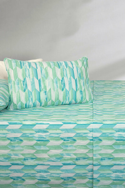 Aqua Prism Bed Sheet Set