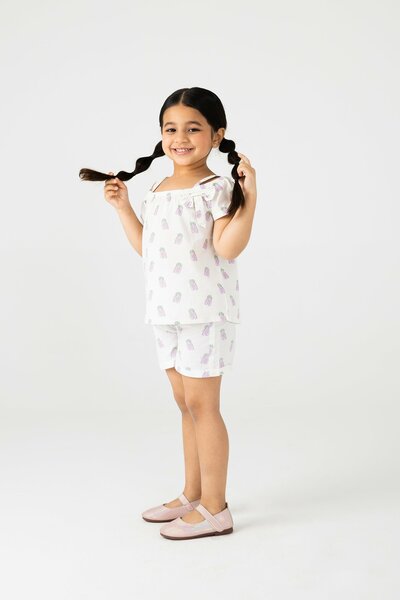Purple Fruit Fiesta Dress Set
