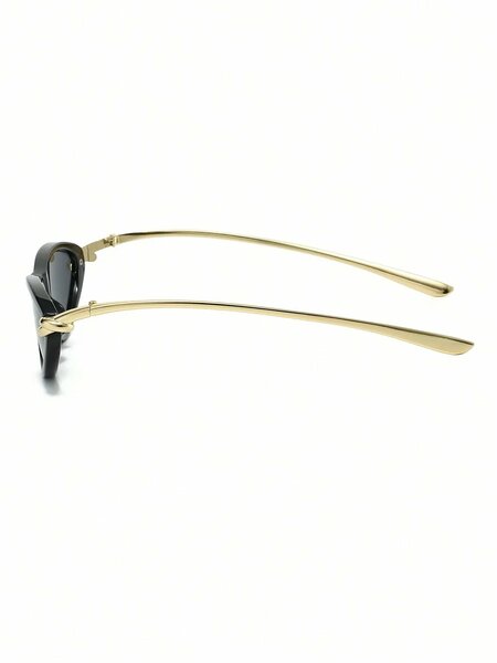 Shein - 1 Pair Womens Black Cat Eye Hollow PC Frame