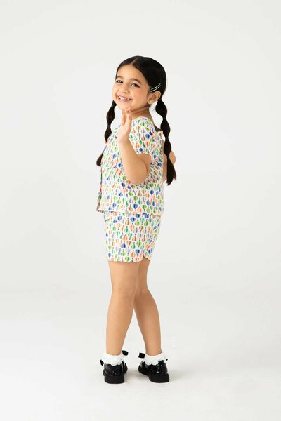 Balloon Printed Cotton Duo Set