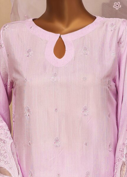 Majestic Silk by HZ Textiles RTW Embroidered Raw Silk 3 Piece Suit HZ26RMS RDE-3P-005 Lavender - Festive Collection