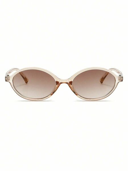 Shein - 1 Pair Women s Retro Oval PC Frame Fashion Glasses
