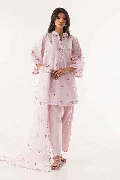 Stitched Embroidered Chiffon Dupatta