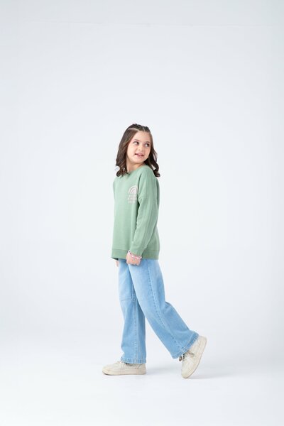 Girls Dreamy Sage Fleece Sweatshirt