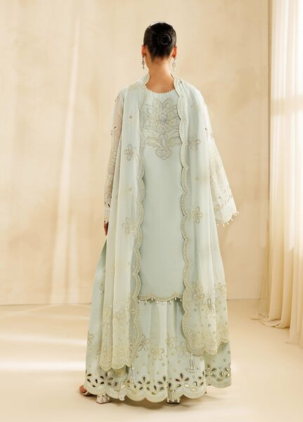 Sireine by Alizeh Fashion Unstitched Embroidered Chiffon 3 Piece Suit AF26UCS AF-CH-2297-VANILLA - Festive Collection