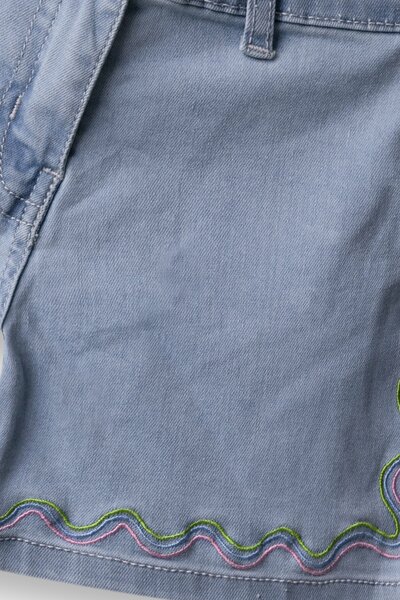 Girls Color Pop Embroidered Shorts