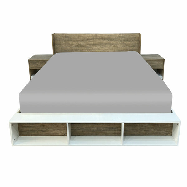 Mike King Size Floor Bed with 2 Side Tables