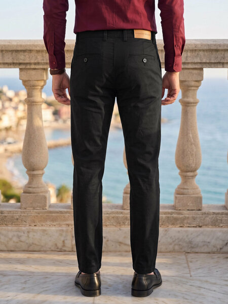 Black Smart Fit Chino Pant-73