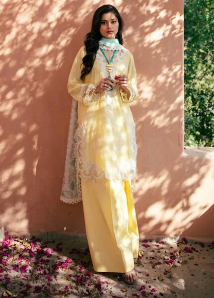 Vintage Flora by Manara Embroidered Lawn Suits Unstitched 3 Piece MNA25VS VF-12 Noor - Summer Collection